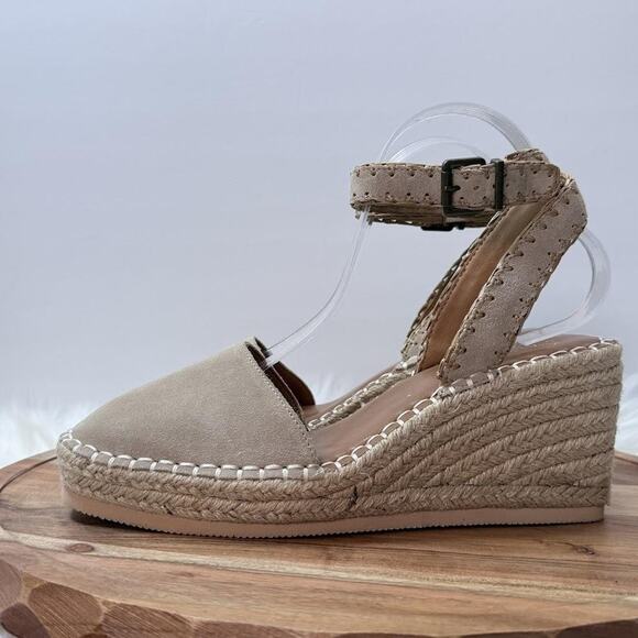 Crown Vintage Shoes Womens‎ Size 10M Espadrille Wedge Ankle Strap Sandal Summer - Picture 5 of 10